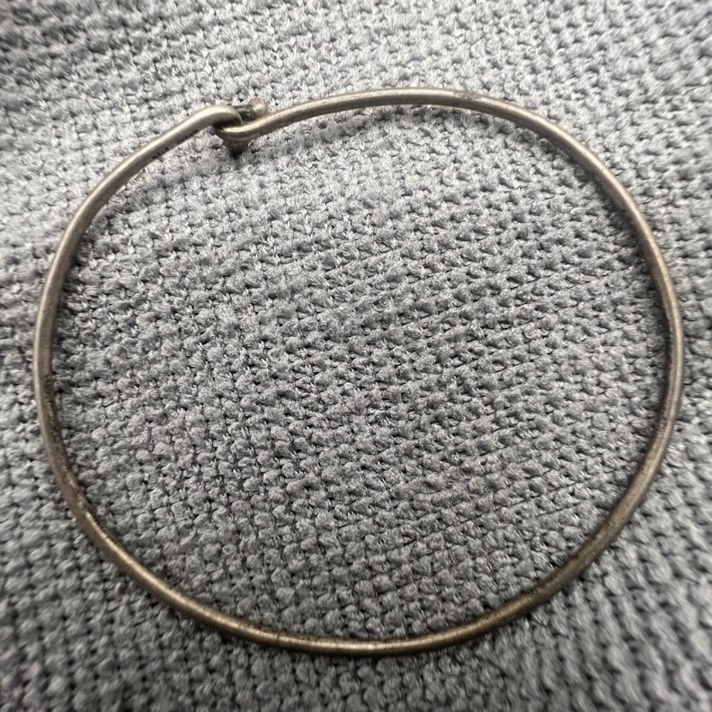 Vintage Sterling Silver James Avery Bracelet Hook on Charm Bangle 4.28g 6.5"